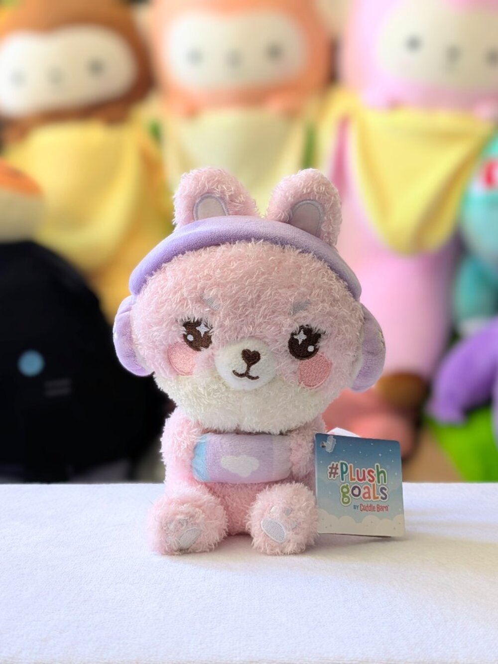 Cuddle Barn Plush Goals Collection 8" Momo the Gamer Girl Bunny Plush